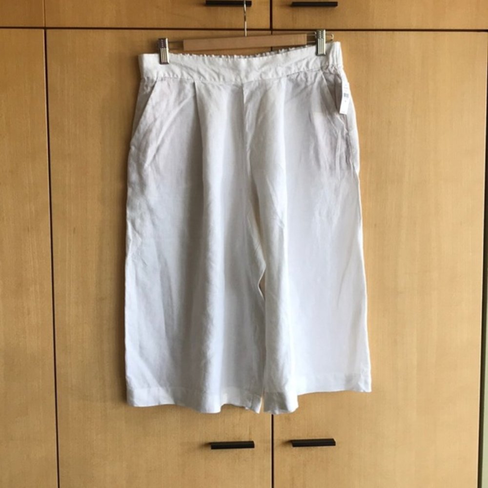 Gap White Linen Culottes